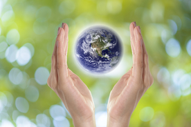 手捧地球