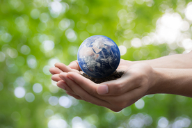 手捧地球