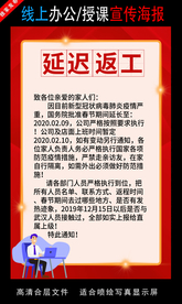 远程办公在线授课海报