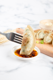 饺子蘸酱食材美食背景素材