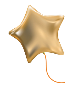 金色星星气球