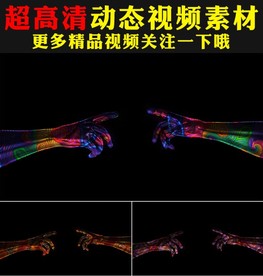 金属彩色机械手点击触控科技视频