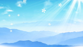 山脉阳光蓝天背景