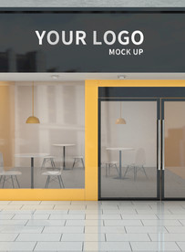 门头 店面 门帘 logo样机