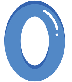 可爱彩色卡通数字0