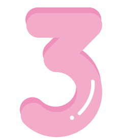 可爱彩色卡通数字3