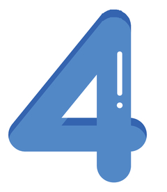 可爱彩色卡通数字4