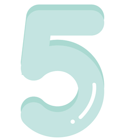 可爱彩色卡通数字5