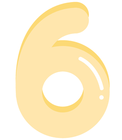 可爱彩色卡通数字6