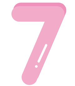 可爱彩色卡通数字7