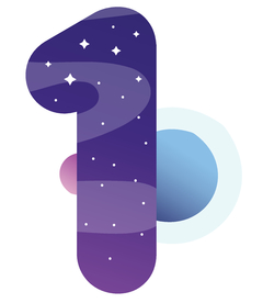 蓝紫色天空数字1