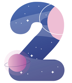 蓝紫色天空数字2