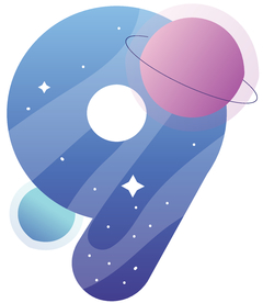 蓝紫色天空数字9
