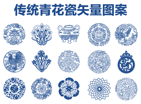 青花瓷图案 传统纹样