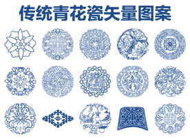 青花瓷图案 传统纹样