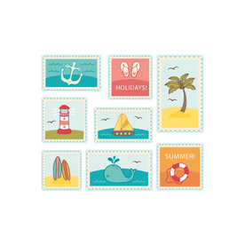 海洋元素邮票素材