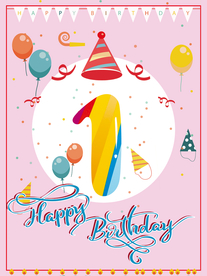 少女粉色宝宝生日宴背景海报