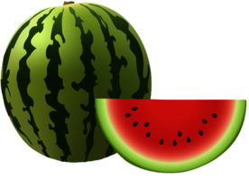 卡通手绘矢量西瓜png免抠素材