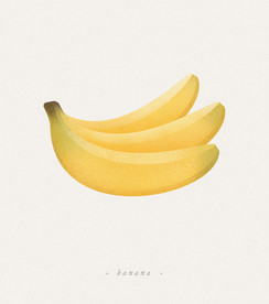 水果香蕉矢量psd免抠素材