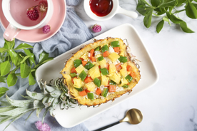 菠萝炒饭美食食材美味背景素材