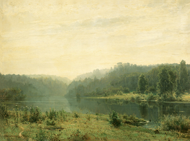 希施金树林风景油画