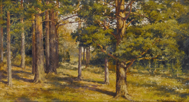 希施金树林风景油画