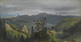 希施金树林风景油画