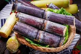 甘蔗水果超市竹筐背景素材