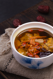 菌汤美食食材餐饮背景素材