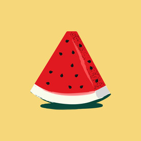 夏日西瓜AI矢量插画