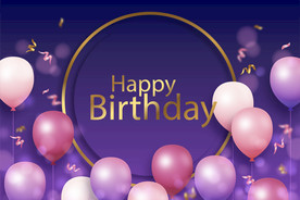 气球生日背景图片