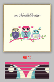 小清新现代北欧卡通儿童房无框画