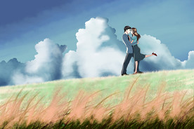 卡通情侣头像图片