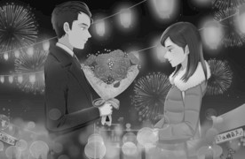 卡通情侣头像图片