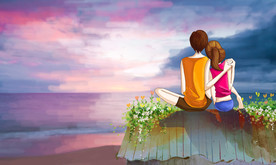 卡通情侣头像图片