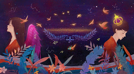 卡通情侣头像图片