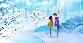 卡通情侣头像图片