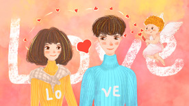 卡通情侣头像图片