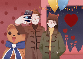 卡通情侣头像图片