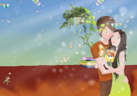 卡通情侣头像图片