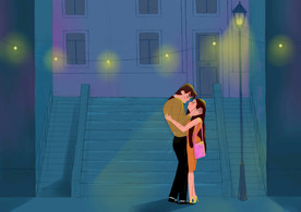 卡通情侣头像图片