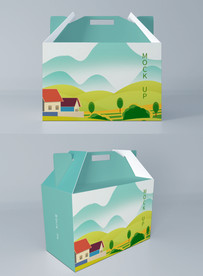 手提礼盒样机 包装样机