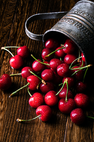 车厘子樱桃水果新鲜背景素材