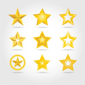 矢量五角星元素图片