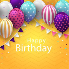 气球生日背景图片