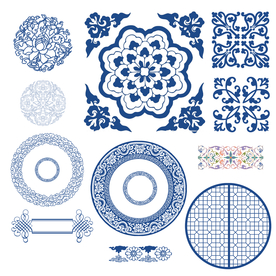 青花花纹