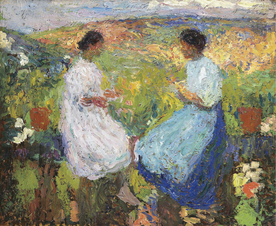 印象派田园风景油画