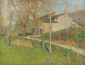 印象派田园风景油画