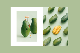 水果青芒素材背景