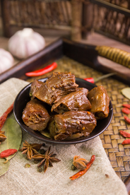 卤味鸭脖食物食材背景素材